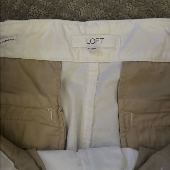 LOFT Perfect Straight white pants size 10 Tall - Picture 3 of 7